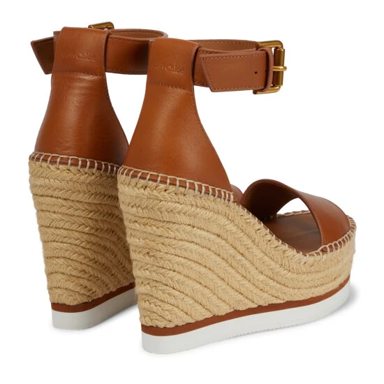 See By Chloé Glyn Leather Espadrille Wedges - Image 2