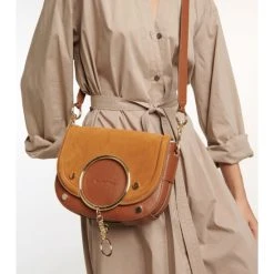 See By Chloé Mara Suede And Leather Crossbody Bag