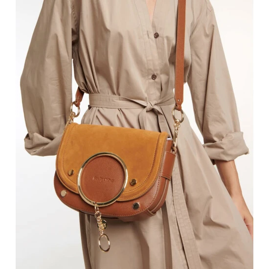 See By Chloé Mara Suede And Leather Crossbody Bag
