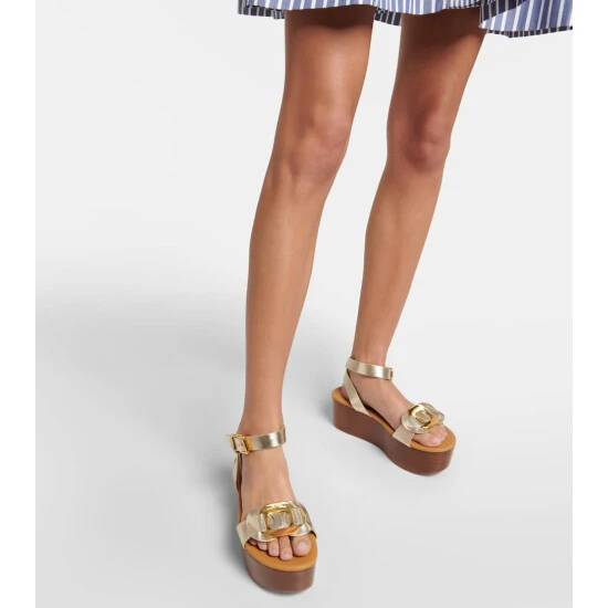 See By Chloé Chany Leather Platform Sandals - Image 3