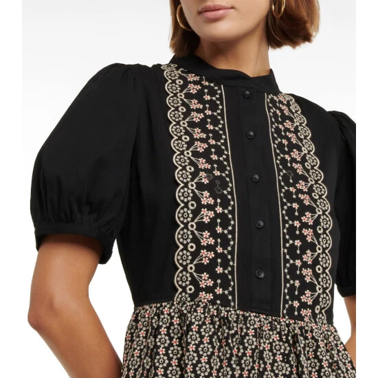 See By Chloé Floral Embroidered Cotton Minidress - Image 3