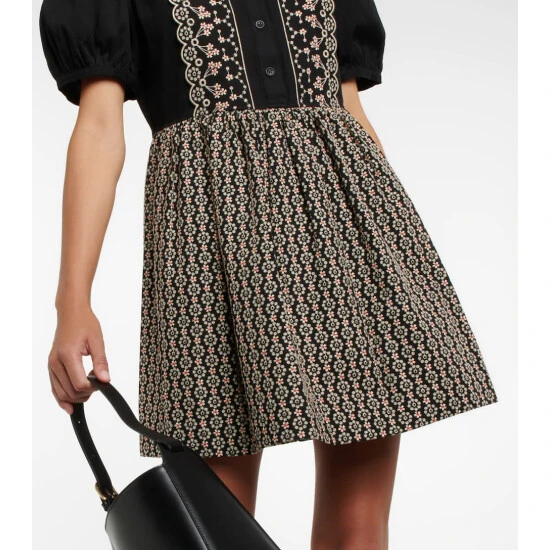 See By Chloé Floral Embroidered Cotton Minidress - Image 4