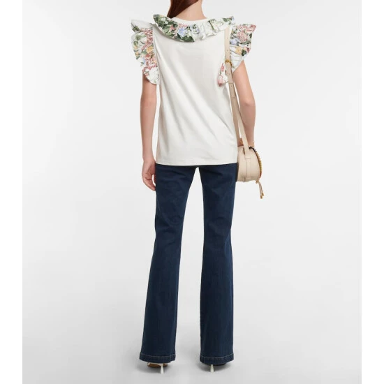 See By Chloé Ruffle-trimmed Cotton Top - Image 2