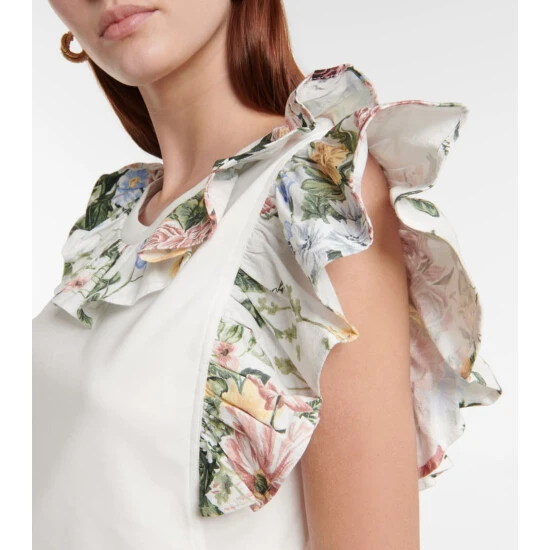 See By Chloé Ruffle-trimmed Cotton Top - Image 3