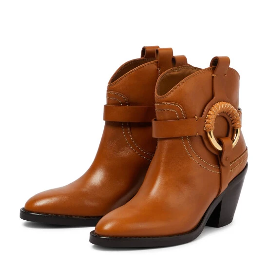 See By Chloé Hana Leather Cowboy Boots - Image 4