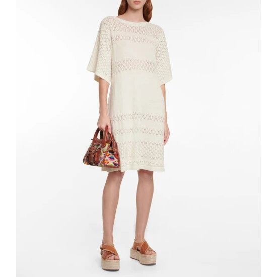 See By Chloé Open-knit Alpaca Wool-blend Dress