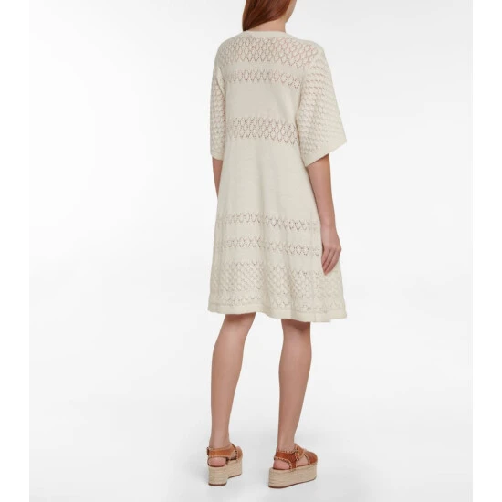 See By Chloé Open-knit Alpaca Wool-blend Dress - Image 2