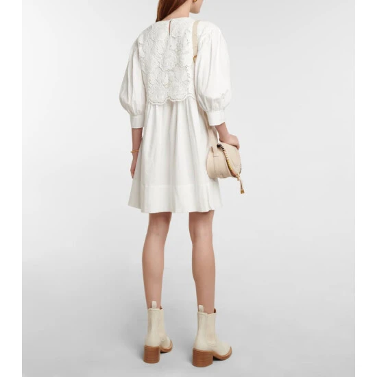 See By Chloé Lace-trimmed Cotton Minidress - Image 2