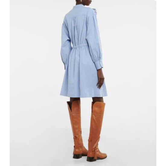 See By Chloé Ruffled Cotton Poplin Shirt Dress - Image 2