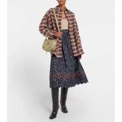 See By Chloé Floral Cotton Midi Skirt