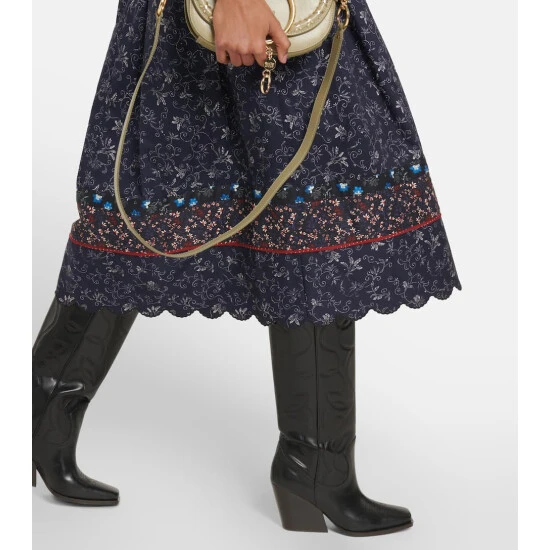 See By Chloé Floral Cotton Midi Skirt - Image 4