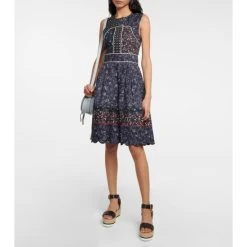 See By Chloé Floral Patchwork Cotton Minidress