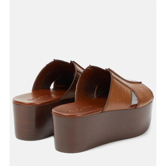 See By Chloé Hazel Leather Platform Slides - Image 2