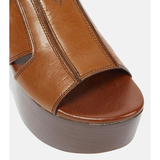 See By Chloé Hazel Leather Platform Slides - Image 5