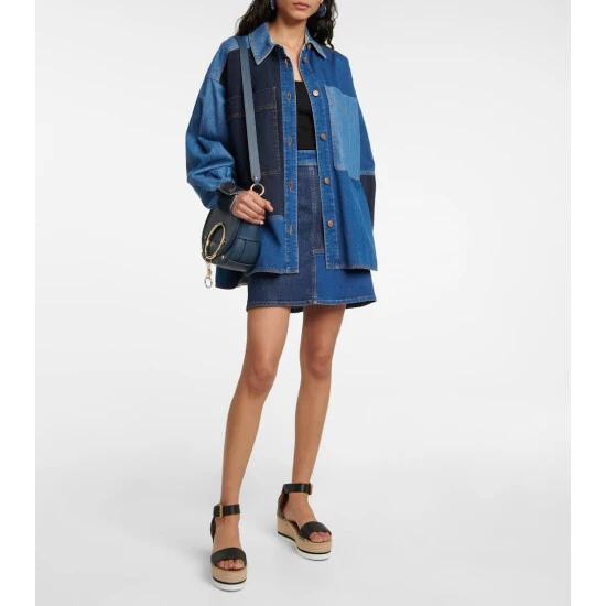 See By Chloé Patchwork Denim Shirt