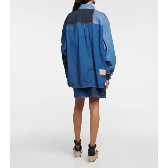 See By Chloé Patchwork Denim Shirt - Image 2