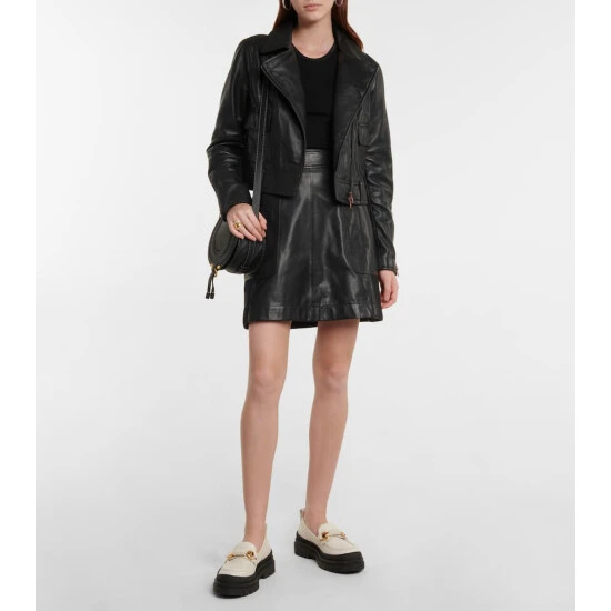 See By Chloé Leather Miniskirt