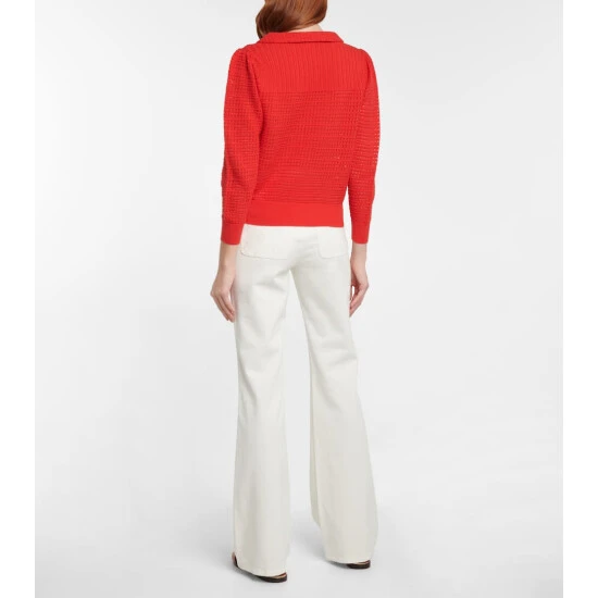 See By Chloé Pointelle Cotton Knit Top - Image 2