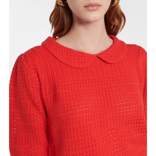 See By Chloé Pointelle Cotton Knit Top - Image 3