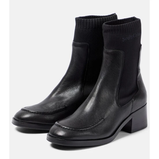 See By Chloé Wendy Leather Ankle Boots - Image 4