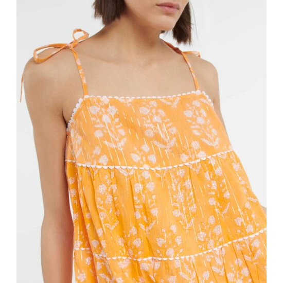 Juliet Dunn Floral Cotton Minidress - Image 3