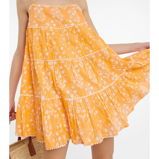 Juliet Dunn Floral Cotton Minidress - Image 4