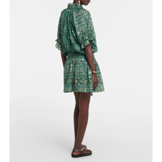 Juliet Dunn Embroidered Cotton Shirt Dress - Image 2