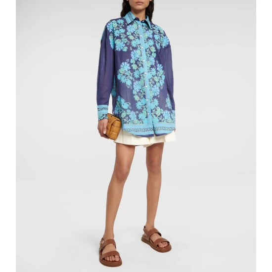 Juliet Dunn Floral Cotton Shirt