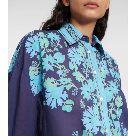 Juliet Dunn Floral Cotton Shirt - Image 3