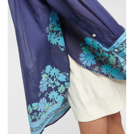 Juliet Dunn Floral Cotton Shirt - Image 4