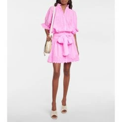 Juliet Dunn Cotton Poplin Shirt Dress