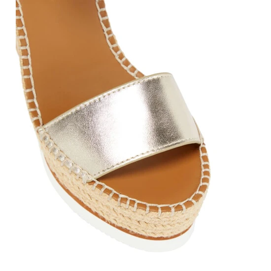 See By Chloé Glyn Leather Wedge Espadrille Sandals - Image 5